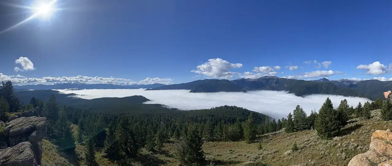 Gallatin Canyon in the clouds